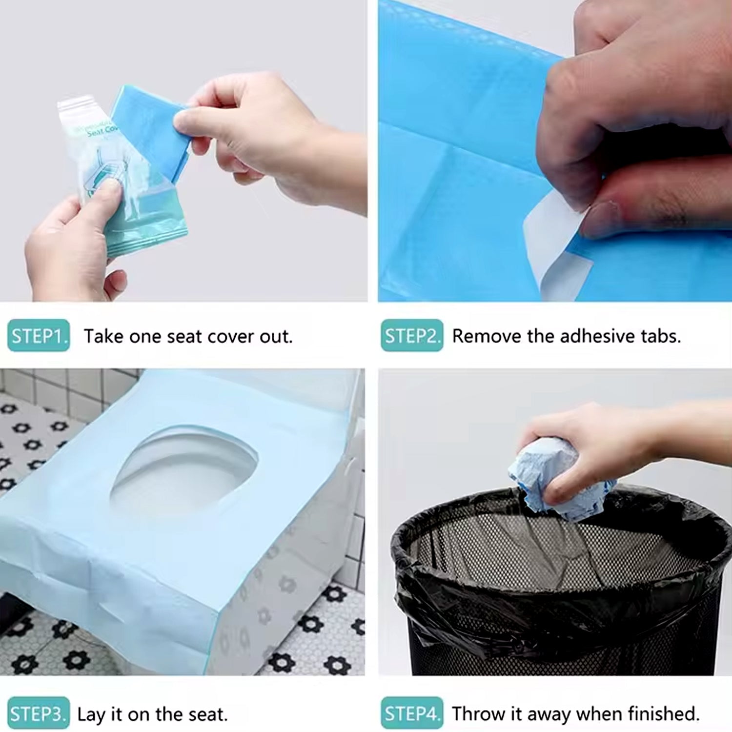 Disposable Toilet Seat Covers  Waterproof Isolation Disposable Toilet Seat Cushion (10 Pcs Set) Disposable Toilet Seat Covers  Waterproof Isolation Disposable Toilet Seat Cushion (10 Pcs Set)